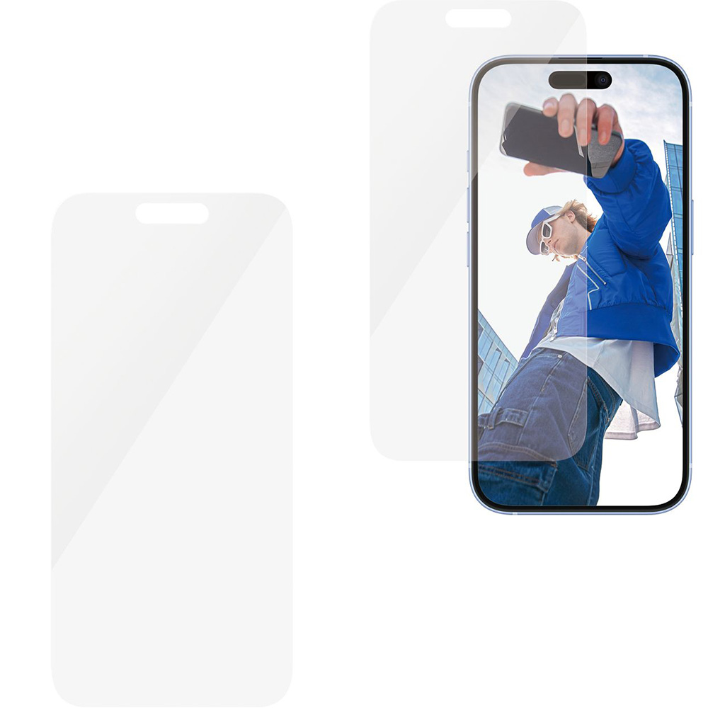 Szkło hartowane PanzerGlass Classic Fit do iPhone 16, iPhone 15